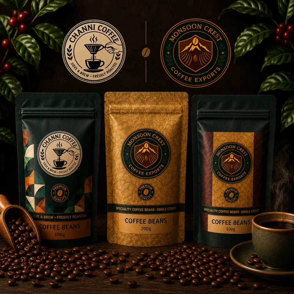 Single estate premium coffee packaging